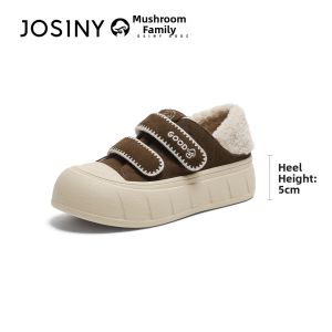 Josiny | Versatile Warm Fleece Female Cotton Shoes Canvas