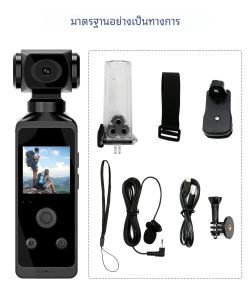 กล้องแอคชั่นพกพา 4K Ultra HD 270 °   Rotatable Vlog Wifi Mini Sports Cam เคสกันน้ําหมวกกันน็อค Travel Bicycle Driver Recorder