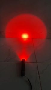 Senter led merah red flashlight