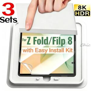 1/3Pcs For Samsung Z Flip 8 Z Fold 8 Ultra 8 HD Hydrogel Film With Auto Alignment Easy Installation Kit Inner Screen Protector