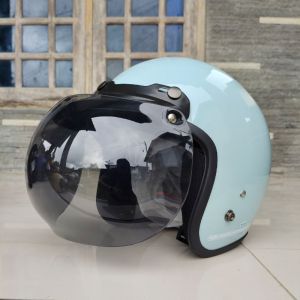HELM BOGO DEWASA KACA DATAR RETRO