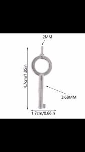 【1PC American Style Universal Flat Key Blank Special Key Handcuff Lock Key Zinc Alloy Keychain】