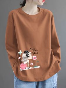 The Original Order of the Big Brand Counter in the Mall Was Withdrawn Pure Cotton Autumn Leisure Plus Size T-Shirt Minimalist Long Sleeve Womens Base Top