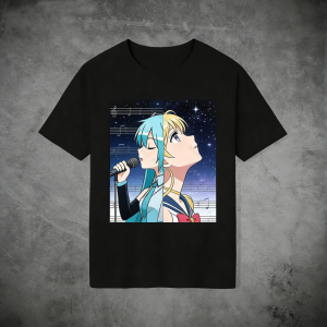 Bandai | Sailor Moon vs. Miku T Shirts for Mens Shirts Women Y2k t-shirts Vintage T-Shirt Crewneck Kids Short Sleeve Clothing Summer