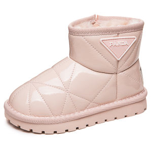 Thickened Waterproof Winter Snow Boots for Girls Warm Fleece Lined Anti-slip Cotton Shoes Boys And Girls Can Wear