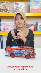 Mainan Anak RC BUS TELOLET Premium Mainan Bus Remot Control Lampu LED Anak Laki-Laki dan Perempuan