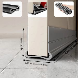 PVC ยืดหยุ่นแถบปิดผนึกด้านล่างประตู Gap ป้องกันเสียงรบกวนลมและฝุ่น Weather Strip ภายใต้ประตู Draft Stopper เทป