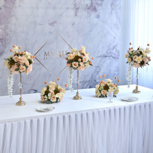 ดอกไม้เทียม จิวเวลรี่ตกแต่งโต๊ะรับประทานอาหารสไตล์ตะวันตก ดอกไม้สด ตกแต่งโต๊ะอาหาร ดอกไม้สด ตกแต่งห้องอาหาร