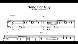 Lagu Song For Guy (Elton John) sheet music music score partitur musik piano