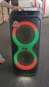 ลำโพงบลูทูธ ลำโพงกลางแจ้ง มีล้อลาก LT-2132 ดอก10นิ้ว2ดอก ฟรีไมค์ลอย2+รีโมท เสียบไมค์ได้2+กีต้าร์1 รองรับAUX TF USB BASS ECHO TREBLE GT.VOL ปรับไมค์/กีต้าร์ได้ เบสแน่นๆ