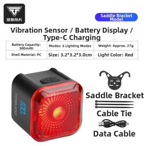 TOSUOD | Smart Sensor Rear Light for Mountain and Road Bikes