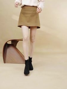 Reddragonfly | Elastic Chunky Heel Slim Short Boots