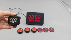 Restaurant Table Buzzer Service Calling System for Hotel Bar Waiter Queue Pager Receiver Display / Button / Watch