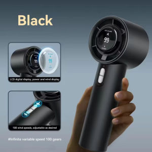 Portable Handheld Turbo Fan High-capacity Lithium Battery Personal Fan Motor Adjustable 100 Gears for Indoor and Outdoor Use