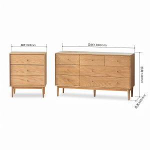 YUANSHI YUANSU | Natural Solid Wood Nordic Modern Oak Storage Cabinet