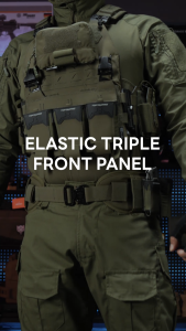 TOPTACPRO Tactical Pouch Triple 556 Mag Holder PVC Adhesive Seal Metal G-Buckle Back Hook Panel Tactical Pouch 8538