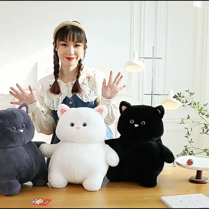 Thú nhồi bông mèo con bụng bự đáng yêu - Size 45cm - Quà tặng gấu bông mèo béo êm mịn cho bé.