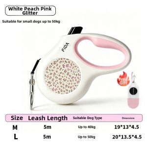 FIDA | Shiny Rhinestone Series Automatic Retractable Pet Leash for Small Dogs