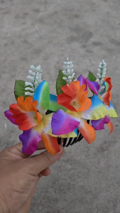 หวีสับ หวีเสียบผม หวีติดดอกก้วยไม้ ดอกกล้วยไม่ ดอกไม้ประดับผม ดอกไม้ที่สวยงาม