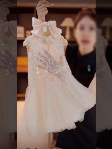 Princess Style Girls Summer Dress Beautiful Little Girl Skirt Elegant Childrens Outfit Polyester Fabric Outdoor Wear