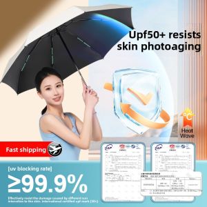 MONLEYTA | Portable Mini Capsule Umbrella Womens Sunscreen UV Protection Sunshade Rainproof Compact Travel Umbrella Fashionable Pure Color