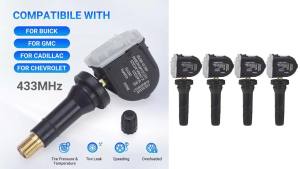 4PCS 433MHZ Tire Pressure Monitor System Sensor TPMS 13516165 For Cadillac CT6 XT5 SRX Chevrolet Aveo Opel Antara Bolt 13598773