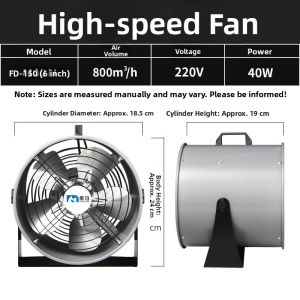 No-Installation Window Exhaust Fan Strong Ventilation Smoke Extraction Powerful Airflow No-Punching Required Ventilator