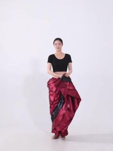 1 Chiếc Váy Maxi Nữ Phối Màu Tròn Đầy Đủ Chất Liệu Satin Mềm Mại Kiểu Dáng Boho Dài Nhẹ Thích Hợp Cho Múa Bụng Đi Biển Dự Tiệc Mùa Hè