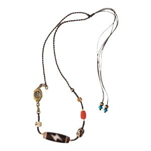 POTALA PALACE | Tibetan Dzi Beads Amulet Necklace Pendant