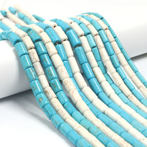 1 Strand Natural Turquoises Stone Beads Cylinder Tube Shape Beads Loose Spacer Bead For DIY Jewelry Making Bracelet Necklace