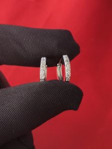 Diamcity (Free Gra Certificate) Moissanite Hot Sale Fashion Berlian Cinta Anting Wanita