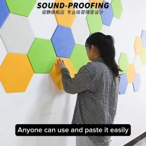 Self-adhesive Hexagon Soundproof Acoustic Panel Stickers Home Studio Insulation Decoration