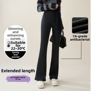 High-waist Shaping Flare Leggings Pants Grey