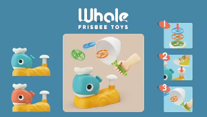 ProudNada Toys ของเล่นเด็ก วาฬน้อย ปล่อยจานบิน(คละสี) HAN BO WHALE FLYING DISC TOYS NO.9965A