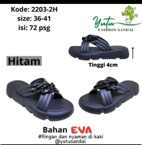 sandal slop silang rantai untuk wanita