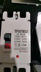 TAXNELE DC MCCB  250A Overload Protection Switch  PV