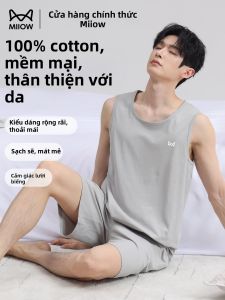 MiiOW | Thin Sleeveless Summer Cotton Sleepwear Set for Men