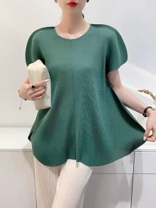 Áo chất thun lò xo nhuyễn thiết kế cách điệu kiểu dáng hồ lô cho nữ form suông co dãn che khuyết điểm tốt - 55KG.LINH