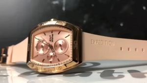 (BISA COD) EXPEDITION E6800BF RUBBER JAM TANGAN WANITA