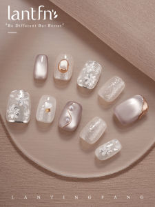 LANTINGFANG | Handmade Wearable Nails Short