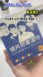 Khăn lau kính nano lau sạch bụi bẩn lớp phủ nano chống sương mù hộp 100 tờ tiện dụng