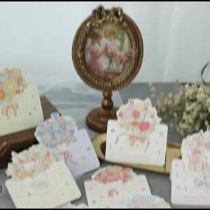 【READY STOCK】Teachers Day Bouquet Greeting Card Rose Hand-painted Series Message Card 立体花束贺卡 (BD67)