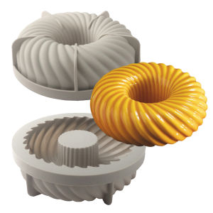 Single Hollow Vortex Donut Design Silicone Cake Mold French Mousse Cake Mould Kitchen Bakeware Dessert Baking Tools