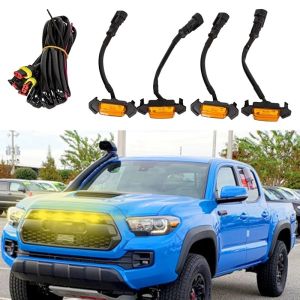Set Of 4 Grille Amber Lights for Toyota Tacoma Trd Grill 2016-2018 H9PH