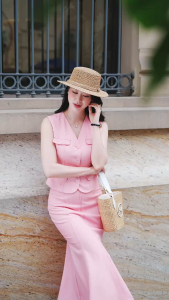 Set Bộ Gile Chân Váy Đuôi Cá MY WAY Sang Trọng 3mjlb214 3mcob224