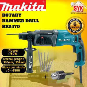 SYK Makita HR2470X5 Electric Machine Rotary Hammer Drill Mesin Gerudi Tukul Putar Peralatan Kuasa Drill