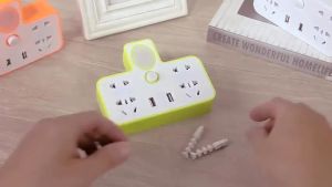 Ổ Cắm Điện 3 Chấu Đa Năng Tích Hợp Đầu Cắm USB JYoohome Ổ Điện 4 Phích Kèm Đèn Ngủ Thông Minh Chống Giật