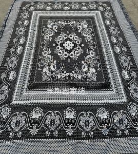 ผ้าห่มถักผ้าฝ้ายแท้เตียงเดี่ยวเตียงคู่ผ้าขนหนูโซฟาหนาผ้าห่มทาทามิแบบสบายๆเส้นใยไม้ไผ่อบอุ่นฤดูร้อนลายดอกไม้