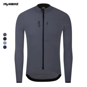 YKYWBIKE Fleece Windproof Waterproof Cycling Jacket Men Cycling Jersey Road Bike Long Sleeved Top