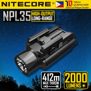 Nitecore NPL35 Flashlight - 2000 Lumens - 412m - 1900mAh Battery- USB-C Charging - Strobe - 129g